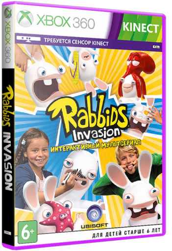 Rabbids Invasion [Region Free | RUS | RUSSOUND] (XGD2) (LT+ 1.9) (2014) XBOX360 / KINECT | Лицензия